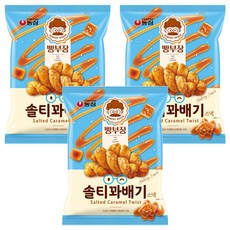 빵부장 솔티꽈배기 스낵, 55g, 3개