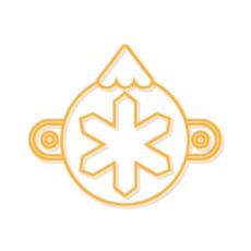 AMOS 阿摩司 壓克力模型版 迷你雪花 適用年齡：三歲以上, 雪花, 1個