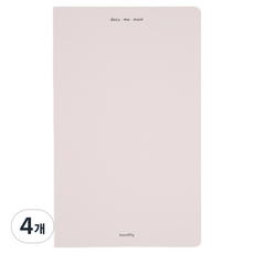 대시앤도트 도큐모먼트 먼슬리 플래너, 4개, 01 크림 페탈