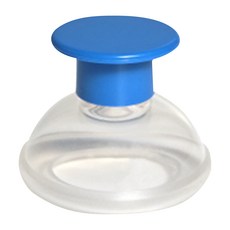 R&R 萊禮生醫 矽膠拍痰杯, 透明 + 藍色, 1個