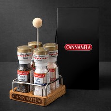 CANNAMELA 綜合鹽巴胡椒托盤組+提袋, 1套