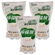 真柑淨 檸檬酸補充包 400g - 天然檸檬酸清潔劑 有效去除水垢、異味 讓飲水更安心, 3包