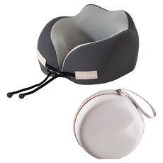 橡合杉 記憶棉U型枕 附收納盒, 深空灰