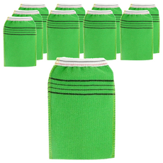 Joaenjei 去角質搓澡巾, 1入, 10個, 綠色