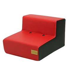 Funny Deco 優質皮革狗狗階梯, 紅色