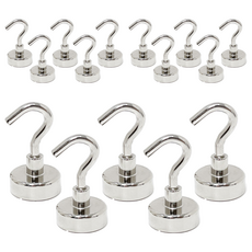 Maket Gamseong 強力掛鉤磁鐵 E16, 銀色, 15個