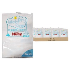 Nuby 乾濕兩用潔膚巾 抽取式, 80張, 60包