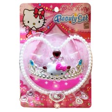 Hello Kitty 凱蒂貓 皇冠首飾組, 粉紅色, 1組