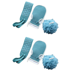 MONACO OLIVE 翡翠身體清潔毛巾3件套裝, 2組, 火雞藍