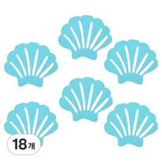 코다치프 미끄럼 방지 욕조 스티커, 파란색, 18개