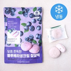 허니브로푸드 블루베리 생크림 찹쌀떡 (냉동), 400g, 1팩