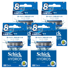 Schick 舒適牌 HYDRO 5 水次元5 刮鬍刀頭, 8入, 4盒