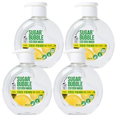 슈가버블 친환경 주방세제 레몬 크러쉬, 470ml, 4개