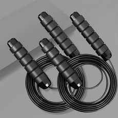 LOGRO 防纏繞鋼絲跳繩, 2個, 黑色