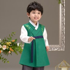 TheyeHanbok 226 綠葉男童韓服