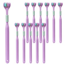 오픈스페이스 프리미엄 3면 칫솔 라벤다, 1개입, 12개