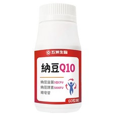 五洲生醫 納豆Q10膠囊, 1罐, 60顆