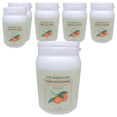 더허브스토리 대용량 버블바스 파우더 오렌지 앤 레몬향, 1kg, 6개