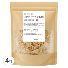 국내산 흰목이버섯, 4개, 120g