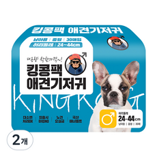 킹콩팩 강아지 기저귀 남아용, 중형, 30개입, 2개