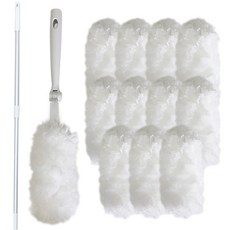 핌 길이조절 롱 흡착 먼지떨이 핸들+시스템2단조절파이프+리필12p 세트, 혼합색상, 1세트