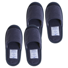 maisonderoomroom 毛巾家居室內拖鞋, 2個, 海軍藍