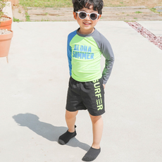 ROROCHAT 兒童Livy衝浪防磨衣五分袖上下套裝