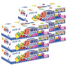 elleair 艾黎艾爾 超吸收廚房紙巾, 適用於微波爐, 原產地日本, 100%純紙漿製造, 3盒, 2組