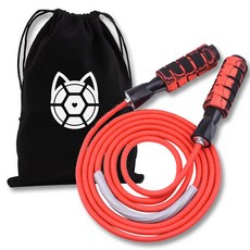 Doodle Cat 成人加粗繩拳擊訓練跳繩, 紅色