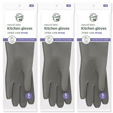 SINCERELY Frog 強力乳膠手套 雙手組 小, 灰色, 小(S), 3套