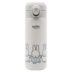 보프렌즈 미피 원터치 보온보냉 스텐텀블러, 아이보리, 1개, 380ml