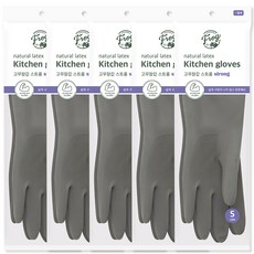 프로그 라텍스 스트롱 고무장갑 양손세트 소, 5세트, 그레이, 소(S)