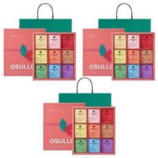 OSULLOC Blooming茶禮盒 9款 各4包組, 濟州蘭花茶+甜蜜花束茶+濟州山茶花茶+油菜&杏桃風味茶+濟州橘子茶+濟州火山烏龍茶+濟州綠茶+蜜梨茶+桃子紅茶, 3組