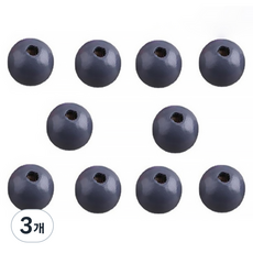 마다꾸미 우드비즈 DIY공예 나무구슬 12mm 10p, 다크그레이(구슬), 3개