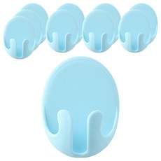 Realpicky 免鑽孔多用途電線整理收納夾, 10個, 天藍色