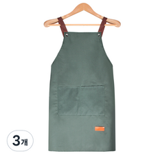 키에 심플 베이직 H형 방수 앞치마 파스텔, 그린, 3개