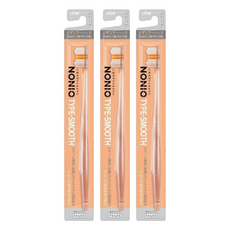 LION 獅王 NONIO 淨漬亮白牙刷 星型切面 3D雙峰形植毛, 1入, 3支