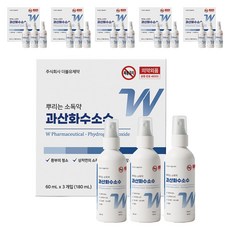 더블유제약 과산화수소수 3개입, 6개, 180ml