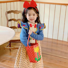 微笑爸爸 女童款 7公主 針織 荷葉邊 開襟衫