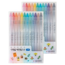 BOSUNG IND 鑽石細節彩色鉛筆 3.0, 2個, 12色