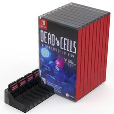 HOHU 任天堂遊戲卡 標題 遊戲晶片 遊戲卡帶 收納立架 支架 款, 透明黑, 單一商品, 1個