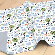 화모 순면 신생아 사계절 침대 방수패드, 별빛구름, 1개