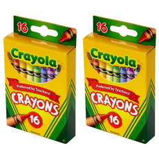 Crayola 繪兒樂 彩色蠟筆, 16色, 2盒