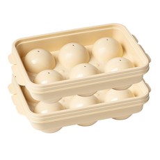 Nanudam 冰球 大冰 冰格 6 球 2p, 04黃色