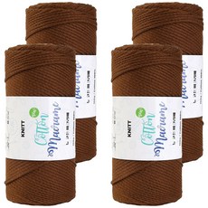 니뜨 뉴 코튼 마크라메실 150g, 4개, 30브라운