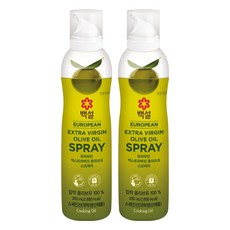 백설 유러피안 엑스트라버진 올리브유 스프레이 오일, 200ml, 2개