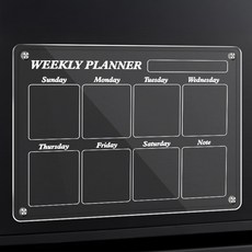 마메 붙이는 투명 자석보드 냉장고 메모보드 주간, 아크릴