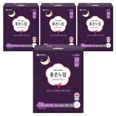 좋은느낌 오리지널 생리대 날개형, 슈퍼롱, 20개입, 4개