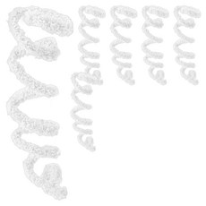 Yarna 捲毛毛根線 15mm, 1 白色, 6個