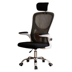 椅子 逍遙 加大頭枕透氣靠背 115° 後仰調節舒適搖擺 防爆底座, 白框 + 黑網, 62x51x108~126公分